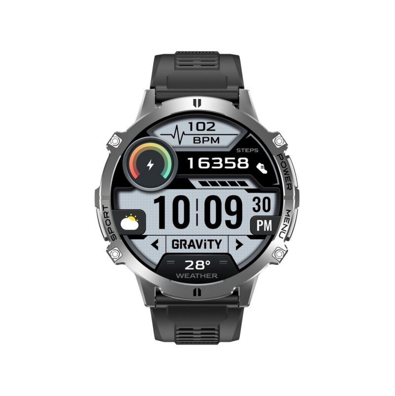 Smartwatch Gravity Grafitowy Pasek + Bransoleta GT42-3
