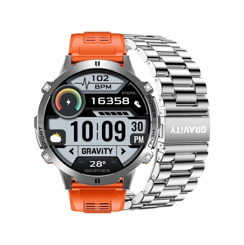 Smartwatch Gravity Grafitowy Pasek + Bransoleta GT42-4
