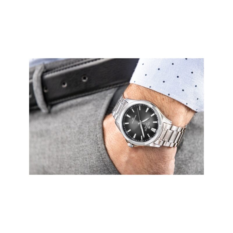 Zegarek Męski Giewont Elegance Sapphire Srebrno Czarny GW5160-B2