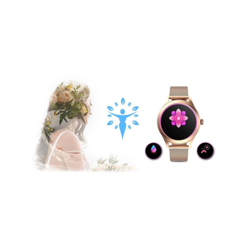 98_12_max Damski SMARTWATCH G.Rossi SW014G-2 Różowe złoto